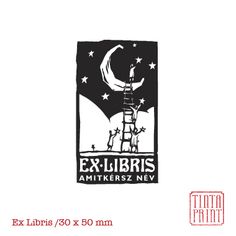 the ex libris logo is shown in black and white on a white background