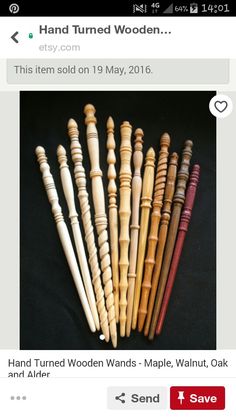 the wooden wands are on sale for $ 10 each and they look like they were made out of wood