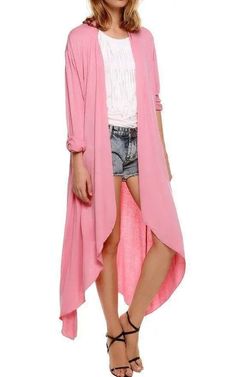 LOVEMI Sweaters Pink / 2XL Lovemi -  Long Sleeve Trench Coat Knit Long Cardigan Tricotin Long, Cardigan Rosa, Long Open Cardigan, Gilet Long, Longline Cardigan, Pink Cardigan, Cardigan Long, Long Knit, Knitted Coat