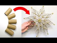 Tissue Paper Holder Diy Craft Ideas, Diy Christmas Decorations Toilet Rolls, Snowflakes From Toilet Paper Rolls, Toilet Paper Roll Christmas Decorations, Toilet Paper Roll Stars, Paper Towel Roll Crafts Christmas, Toilet Paper Snowflakes, Toilet Paper Roll Crafts For Adults Diy