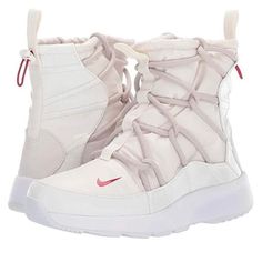 New Without Box Nike Tanjun High Rise Women's Size 10 Phantom/Gym Red-Desert Sand Ao0355-005. Lace Up Boots No Trades Air Force Boots, Red Desert, Nike Leather, Tall Winter Boots, Nike Boots, Nike Tanjun, High Top Boots, Pink Boots, Shoe Design