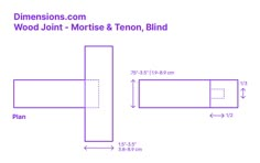 A blind mortise and tenon joint features a tenon (protruding piece) that fits into a mortise (recessed hole) but doesn't pass entirely through, concealing the joint from one side. This design provides the strength and stability of the traditional mortise and tenon without revealing the tenon on the opposite side. Downloads online #joinery #joints #wood #carpentry #construction Japanese Joinery, Wood Things, Wooden Construction, Japan Design