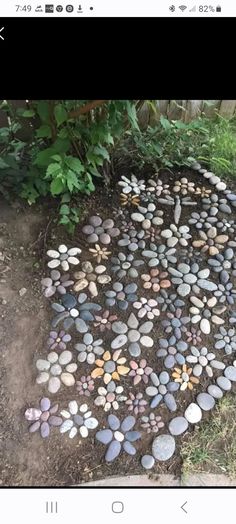 a circle made out of rocks in the ground