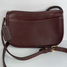 Coach Bag Vintage Wendi Crossbody Bag This Vintage Wendie Bag Is A Beloved Coach Silhouette First Introduced In 2000 Glovetanned Leather Color Mahogany Inside Multifunction Pocket Zip-Top Closure, Leather Lining Outside Slip Pocket Adjustable Strap With 21" Drop For Shoulder Or Crossbody Wear 9" (L) X 5" (H) X 2" (W) Coach Forever Collection Pre Owned Excellent Condition Smoke Free Home See Photos For Measurements And Details Measurements By Hand, May Vary Slightly Vintage Coach Purse, Coach Vintage Bag, I'm Crazy, Jewelry Lookbook, Coach Bag, Coach Purse, Bag Vintage, Vintage Coach, Coach Purses