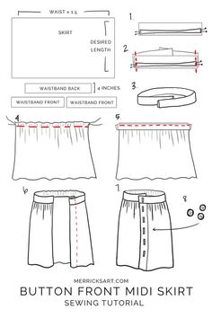 the sewing pattern shows how to sew shorts