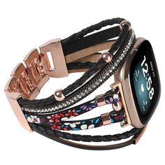 PRICES MAY VARY. Compatible Models and & Size: Boho Bracelets Jewelry Multi-layer wrap printed beaded straps compatible with Fitbit Versa 3/Fitbit Sense smartwatch Band only, Note: Not suitable for Fitbit Versa & Versa 2 & Versa Lite & Versa SE.(Tracker is Not included) Fits most people's wrists. Suitable for 5.3-7.5 inch wrists. Choose the size you need Unique Design: Unique leather bands/bracelets/bangles leopard/cheetah print style beautiful bands around your wrist.This band is stunning and s Bands Bracelets, Fitbit Versa 3, Leather Bangle, Leather Wristbands, Adjustable Jewelry, Wrap Bracelets, Band Bracelet, Bracelets Jewelry, Gifts For Your Mom