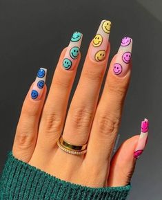 Long Almond Nails Cute Nails For Fall, Colorful Nail, Really Cute Nails, Christmas Nails Acrylic, Nails For Kids, Acrylic Nails Coffin Short