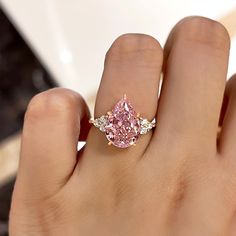 Elegant Rose Gold Pear Cut Pink Sapphire Engagement Ring In Sterling S – maxinejewelry Pink Pear Engagement Ring, Pink Diamond Ring Engagement, Pink Diamond Wedding Rings, Pink Stone Engagement Rings, Pink Rings, Pink Sapphire Engagement Ring, Pink Engagement, Pink Diamond Engagement Ring, Pink Topaz Ring