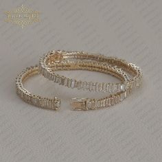 Selling As One (1) Piece Only. 14K Gold White Baguette Diamond Bangle, Baguette Diamond Bangle, Gold Baguette Diamond Bangle, 14K Solid Yellow Gold Baguette Diamond Bangle Item - 14K Solid Yellow Gold SKU - BAMJ-199 Metal - 14K Solid Yellow Gold Stone - White Baguette Diamond Openable Bangle Bracelet. All are designed and handmade by me and my team with Perfect craftsmanship and strong interest! We are continuously adding new products to our store. So keep coming back to see more great deals on Diamond Bangles Bracelet Unique, Diamond Bangles Designer Latest, Gold Bangles Design Latest, Bangle Gold, Diamond Bangles Bracelet, Gold Bangles Design, Bangle Designs, Diamond Bangle, Gold Stone