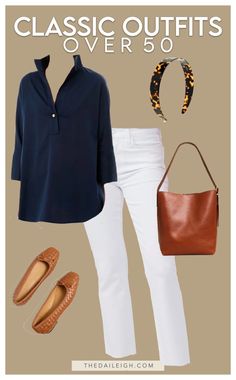 Spring outfits for women over 50 Witte Jeans Outfit, Wardrobe For Women, Chique Outfit, Spring Capsule, Spring Capsule Wardrobe