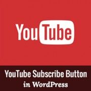 the youtube subs button in wordpress is red and black with white text on it