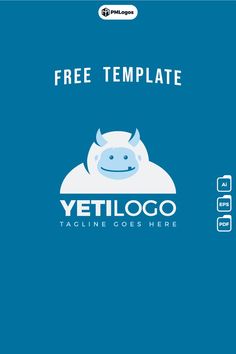 Yeti Vector Logo Design Template - Free Download Yeti Logo, Dynamic Pose, Simple Logo Design, Legendary Creature, Dynamic Poses, Templates Free Download