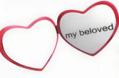 two hearts with the words my beloved written on them