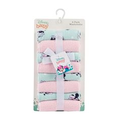 the disney baby 6 piece towel set in pink and blue