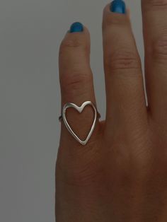 "This cute love heart ring is made from sterling silver , I used 1.5 mm thick wire and polished it to high shine.  Please leave the ring size wanted at the checkout \"Notes to Seller\"  Thank you for choosing hand made  Ette  ♥️" Love Heart Ring, Cute Love Heart, Mia 3, Dope Jewelry, Funky Jewelry, Jewelry Lookbook, Dream Jewelry, Jewelry Inspo, Pretty Jewellery