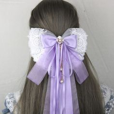 Lightstick Ribbon, Cosplay Hair Accessories, Aesthetic Bow, Light Stick, Cosplay Hair, Kawaii Accessories, Fairy Dress, Bow Hair, Long Tail