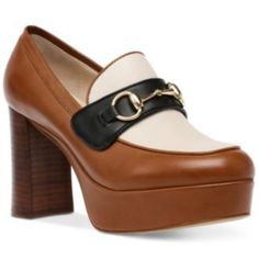 Loafers With Loft, Steve Madden's Cinderella Platform Slip-Ons Uplift Your Look. Shiny Bit Ornaments Add Upscale Style. Loafer Platform, Cinderella Heels, Platform Slip Ons, Love Job, Steve Maddens, Looks Pinterest, Shoes Steve Madden, Brown Horse, Horse Bits