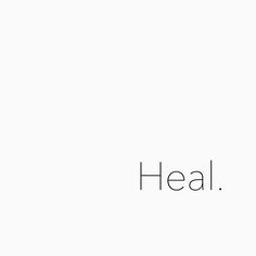 the word heal written in black on a white background