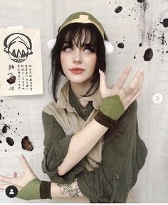 Toph Cosplay, Avatar Toph, Mckenna Kaelin, Avatar Halloween, Los 90s, Avatar Cosplay, Cosplay Ideas Women, Avatar Oc, Creepy Halloween Makeup