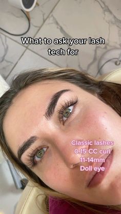 What To Ask Your Lash Tech For, Classic Level 1 Lashes, Eyelash Extensions For Upturned Eyes, Classic Lash Extensions 14mm, Different Lashes Styles, Classic Style Lash Extensions, Cc Classic Lashes, Lash Extensions Styles Doll Eye, Subtle Lashes Extensions