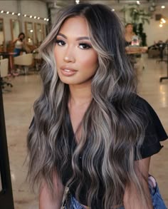 Dark To Blonde Balayage Long, Icy Brown Hair With Highlights, 2024 Balayage Hair, Sandy Beige Balayage On Dark Hair, Bronde Fall Hair Color, Blended Brunette Balayage, Dark Brown Hair Blonde Balayage, Long Brunette Balayage, Call Hair Color Ideas