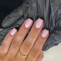 Nail inspo, pink nails, nude nails, simple nails, baby pink nails, short nails Gel X Nude Nails, Football Nails Acrylic, Baby Pink Nails Short, Milky Pink Nails Gel, Short Baby Pink Nails, Pink Nails Short, Nails Baby Pink, Nails Biab, Biab Nails