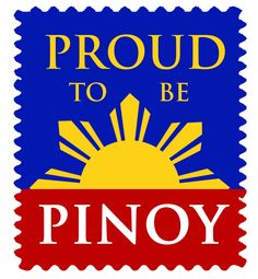 a stamp with the words proud to be pinoy