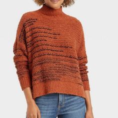 New In Size Xxl & Shade Cave. Cotton / Nylon / Acrylic / Polyester Red Cable Knit Sweater, Mock Turtleneck Sweater, Pointelle Sweater, Cable Knit Turtleneck Sweater, Turtleneck Pullover, Rose Sweater, Rose Orange, Sleeveless Pullover, Knox Rose