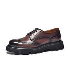 PRICES MAY VARY. 【100% Cowhide Leather】: These men's oxford shoes are are made of high quality cowhide upper. The black style upper is crafted from first layer cowhide, after coating process treatment, the shoes are more durable, scratch-resistant and easy maintenance. The coffee style upper is made of delicate and soft fetal cowhide, which perfectly retains the natural characteristics of the leather. High-grade leather makes this men's oxford shoes more durable and wear-resistant! 【Exquisite Cr Shoes Business Casual, Men's Casual Dress, Mens Casual Dress Shoes, Oxford Shoes For Men, Platform Oxfords, Coffee Style, Casual Oxford Shoes, Shoes Business, Oxford Platform