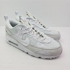 New Nike Air Max 90 Futura Womens Size 8.5 Triple White Running Sneaker Shoes Dm9922-101 Nike Air Max 90 Futura, Air Max 90 Futura, Spike Shoes, Pink Running Shoes, Orange Shoes, Womens Training Shoes, Nike Basketball Shoes, Red Sneakers