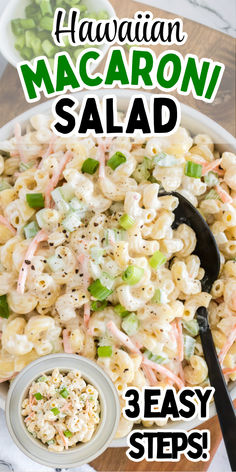 Hawaiian macaroni salad served in a bowl. Hawaiian Macaroni Salad Recipe, Cold Salad Recipes, Hawaiian Macaroni Salad, Potluck Salad, Fancy Salads, Easy Macaroni Salad, Easy Potluck, Potluck Ideas, Macaroni Salad Recipe