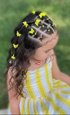 First Grade Hair Styles, Mexican Hairstyles For Kids, Butterfly Clips Hairstyles Kids, Hairstyles For Curly Hair Kids, Hairstyles For Kindergarteners, Preschool Hairstyles, Toddler Hairstyles Girl Fine Hair, Valentines Hairstyles, Baby Girl Hairstyles Curly