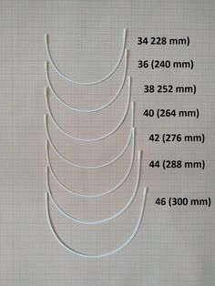 the size and length of white wire on a sheet of paper with measurements for each piece