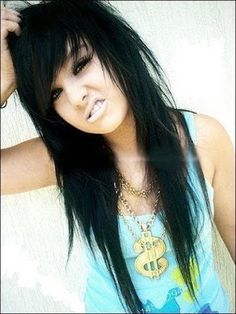 Haircuts For Long Hair With Bangs, Scene Haircuts, Scene Girl, Girl Haircuts, Edgy Hair