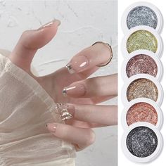 Product Description 无标题 1 UV Nail Polish Starry Glue Line Painting Metal Effect Platinum Nail Gel Manicure 100% Brand New And High Quality Color: 6 Colors Net: 5（g/ml） Effect: Mirror/Ripple/3D Stripe line/Painting/Drawing Feature: 1. 100% brand new and high quality 2. Creative wire line manicure UV gel 3. High-molecular materials 4. Long lasting period ,easy to remove 5. No odor and no toxic 6. Don' t hurt nails 7. Without dull, chip or peel from the color 8. High gloss and lasting over a month Reflective Nails, Uv Nail Polish, Polish Manicure, Gel Polish Manicure, Wire Drawing, Nail Gel Polish, Shiny Nails, Uv Nails, Diamond Glitter