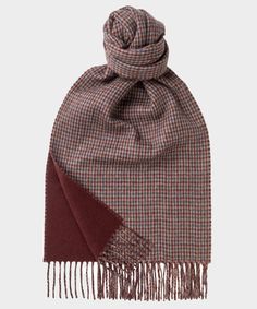 Made from the finest cashmere woven in England. Treat yourself to a beautifully crafted Plain Double Faced Scarf. A tasseled hand-cut hem adds a traditional finish. 100% Cashmere | Ripple Finish | Double Faced | 30 x 180cm (ex. fringe) Co-Branded Label Square Shoes, Polo Coat, Houndstooth Scarf, Cashmere Blanket, Todd Snyder, Tuxedo Dress, Linen Tshirts, Tie Shoes, Wool Scarf