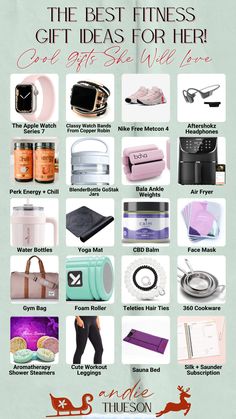 Round up of gift ideas for the fitness minded women in your life. Fitness Basket Ideas, Workout Basket Gift For Him, Workout Gift Basket, Gym Gift Basket Ideas For Her, Workout Gift Basket For Men, Health And Fitness Gift Basket Ideas, Gym Rat Gifts Basket, Fitness Gifts For Women Ideas