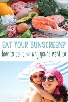 Instead of using external sunscreen, I eat my sunscreen! Learn why some sun exposure is good for us and how to condition skin by consuming certain diet and supplements to reduce the chance of getting sunburned. How To Tan, Real Food Diet, Wellness Mama, Sun Screen, Homemade Facials, Healthy Diet Tips, Well Well