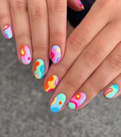 Summer is screaming out loud which means, it's high time to upgrade your short nails to the cutest summer short nails. If you're looking for trendy summer short nail ideas, we've got you covered. You'll find everything from short nails trends summer, cute short summer nails, short summer nails beach, short summer nail ideas, cute short summer nails, short summer nails 2024 color trends short summer nails pink, cute short summer nail designs and so much more. Colorful Nails Design, Abstract Nails, April Nails, Summery Nails, Vibrant Nails, Glamorous Nails, Cute Summer Nails, Spring Nail Art, Short Nail Designs