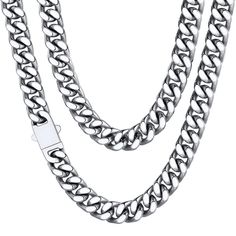 PRICES MAY VARY. ✦Men Cuban Chain: Sturdy construction, well-made curb chain necklace, great looking with fold over clasp. Chunky hiphop jewelry. ✦Size: 5mm/7mm/9mm/12mm Width, 18-30 inch length. ✦Material: Sturdy 316L stainless steel, 18k real gold plated/black metal plated. Highly resisted to rust, Safe and Comfortable for Skin,100% Nickel Free, Hypoallergenic. ✦Unique Gift-- Great gifts for Father's Day, Birthday, Christmas, Holiday, Stocking Stuffer, Graduation, Groomsman, Anniversary, Valen Hip Hop Jewelry Chains, Hiphop Jewelry, Cuban Chain Necklace, Cuban Link Chain Necklaces, Musica Rock, Mens Jewelry Necklace, Miami Cuban, Jewelry Images, Hip Hop Jewelry