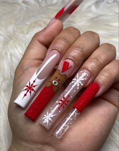 Mexican Christmas Nails, Red Matte Nails Design, Stiletto Christmas Nails, Christmas Toe Nail Designs, Winter Christmas Nails, Christmas Nail Designs Acrylic, Design Nails Art, Trend Prediction, Uñas Aesthetic