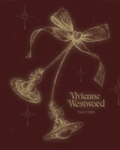 an image of a bell with a bow on it and the words viviene westwood