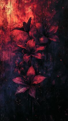 Gothic Grunge Flower Art: Vintage Indigo Bronze Poster Design Fun Wallpapers, Floral Grunge, Iphone Wallpaper Landscape, Pretty Bike, Gothic Grunge, Grunge Art, Iphone Wallpaper Themes