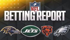 the nfl betting report logo with different teams