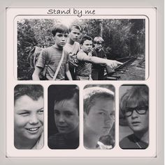 a group of kids standing next to each other with the caption stand by me