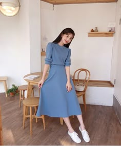 Dress Korean Style Simple, Mode Turban, Boho Summer Outfits, Trendy Dress Outfits, Fashion Attire, Modest Fashion Outfits, Girls Fashion Clothes, Teenage Fashion Outfits