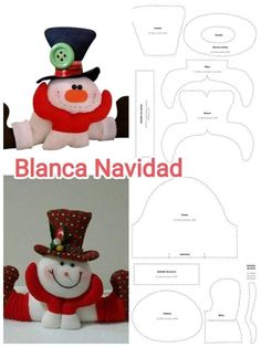 the instructions for making a snowman stuffed animal