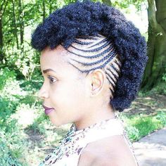 Cute Natural Mohawk, Natural Hair Mohawk, Short Black Natural Hairstyles, Best Braid Styles, Natural Hair Haircuts, Natural Hair Blowout, The Right Hairstyles