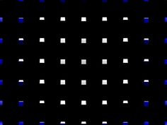 blue and white squares on black background