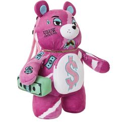 SPRAYGROUND PINK PUNK MONEYBEAR TEDDYBEAR BACKPACK - Limited Edition Bag Baddie Backpacks, Imagination Aesthetic, Estilo Bratz, Teddy Bear Backpack, Sprayground Backpack, Peppa Pig Funny, Brand Purses, Bear Backpack, Pink Punk